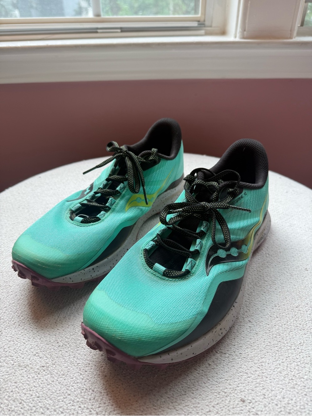 Saucony Peregrine 12 Women's Teal and Black Trail Running Shoes